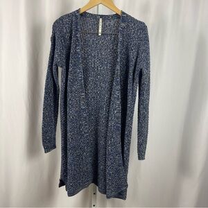 Leo & Nicole Small Chunky Knit Longline Cardigan Sweater Winter Cozy Slouchy